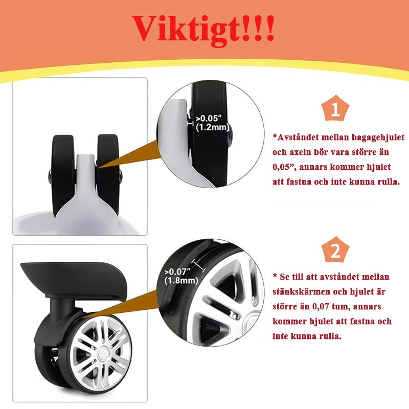 4+4 GRATIS | WheelShield – Schützt deine Kofferrollen und reduziert Lärm
