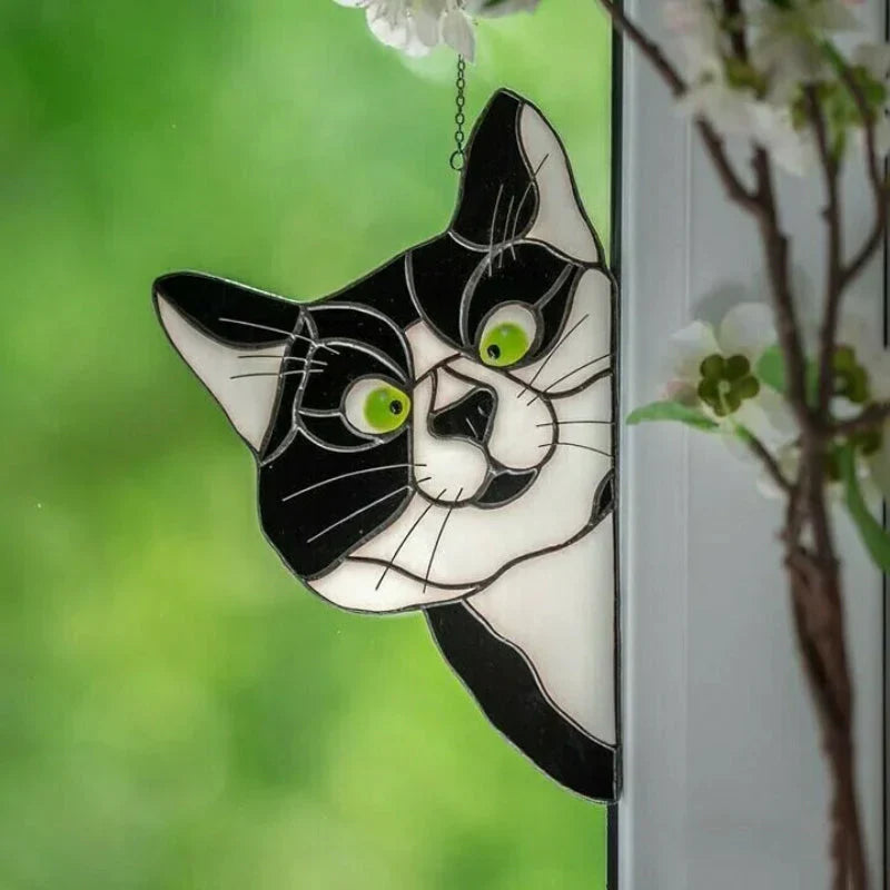 CatPeek – Handgefertigter Katzen-Suncatcher fürs Fenster!
