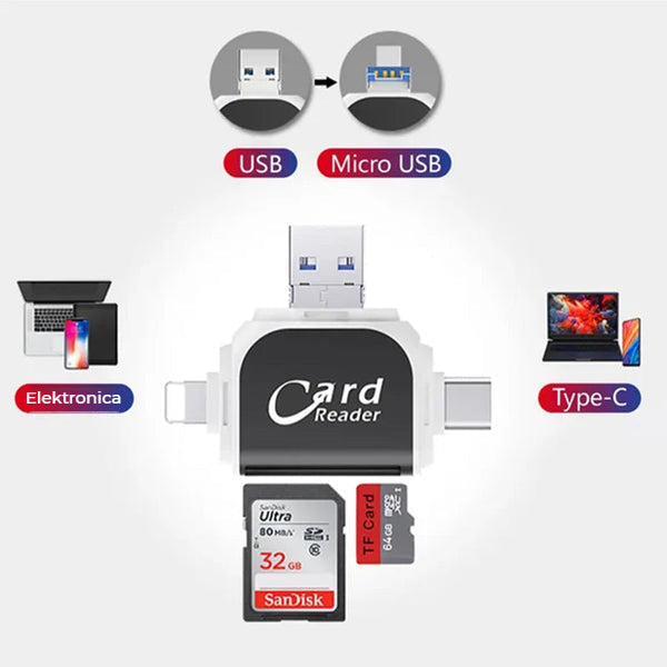 MultiPortX™ - 4-in-1 universal-multiport-sd/tf-kartenleser [Letzter Tag Rabatt]