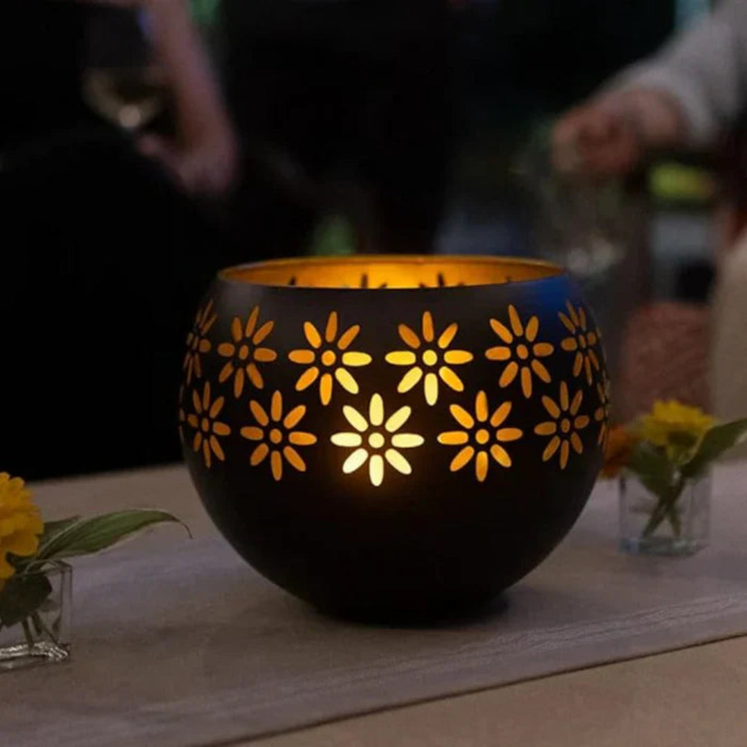 Luminara Blossom LED Kerze | Blütendesign | Sicher & Flackernd | Warmweißes Licht