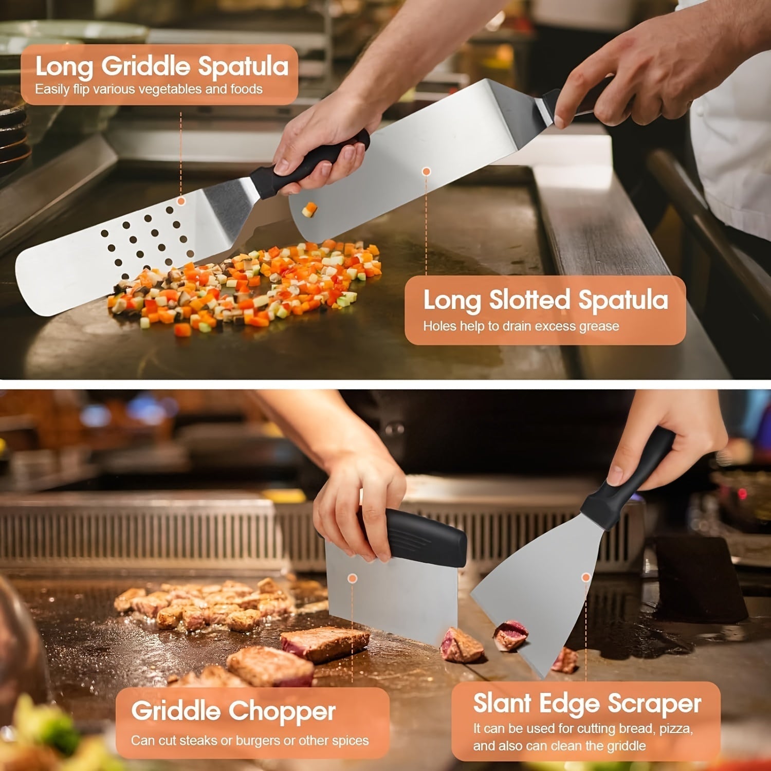 GrillMasterX BBQ Set 20-teilig | Robustes Edelstahlzubehör | Für Garten & Camping