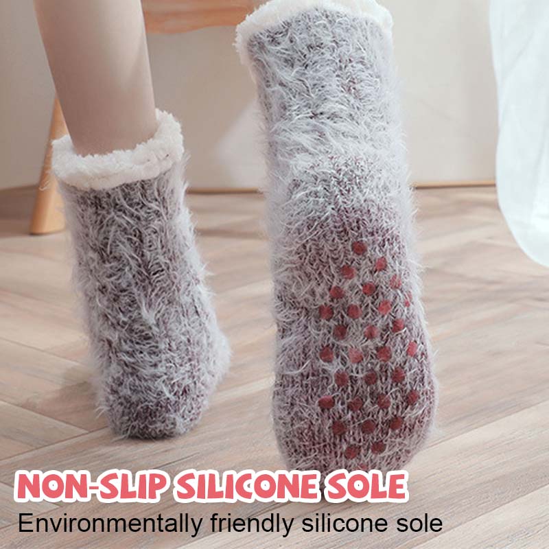 CozyStep - Den ganzen Tag warme Füße mit rutschfesten Komfortsocken