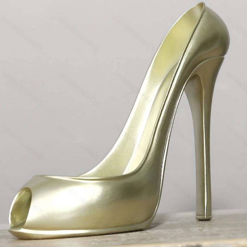 GlamPour HeelRack | High-Heel Weinregal | Design-Akzent für Weinliebhaber | Schwarz Glänzend