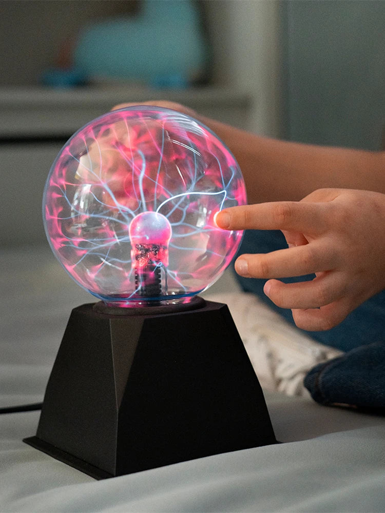 Electrava | Magische Plasmakugel Lampe | LED Taschenlampe mit Berührungs- und Soundsteuerung | 220V EU-Stecker | 10–20 cm | Dekoratives & Partylicht