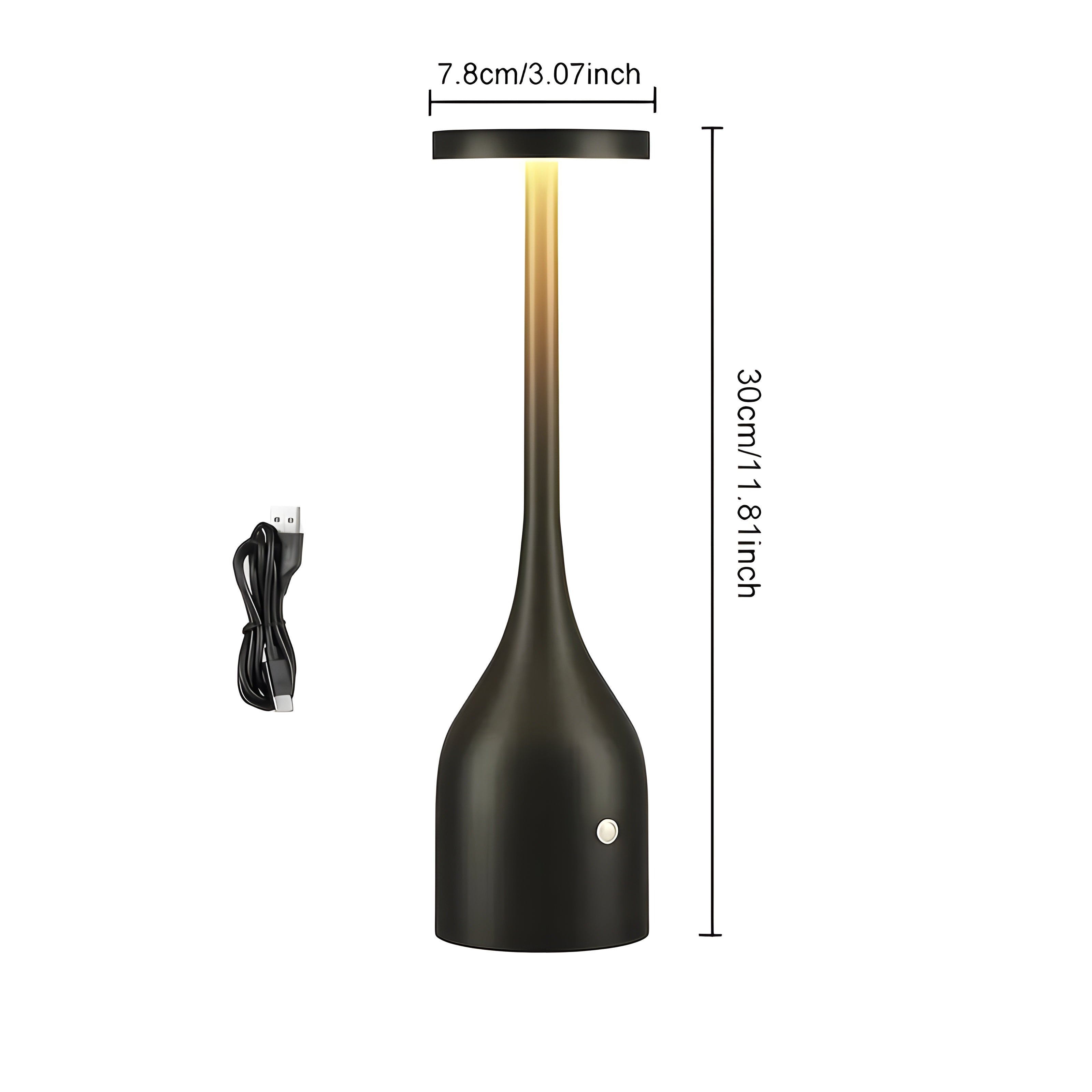 Velluna Glow | Kabellose LED-Tischlampe | Dimmbar mit Touch | USB & Akku