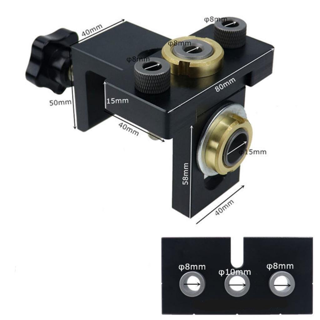FlexiPunch - 3 in 1 Einstellbare Holzbearbeitung Bohren Locator Stanzer Werkzeuge