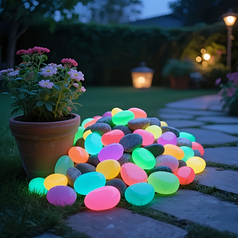 GlowStones | Selbstleuchtende Deko-Steine | Umweltschonend & Vielseitig | 31 Stück Set