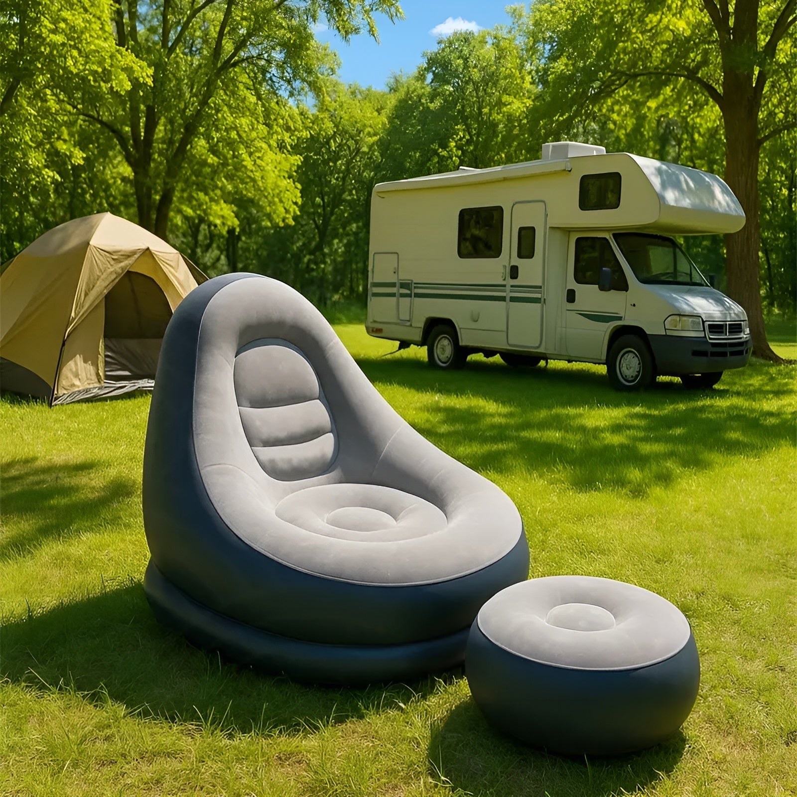 LunaLounge Air Sofa | Aufblasbar & Ergonomisch | In- und Outdoor | PVC Material