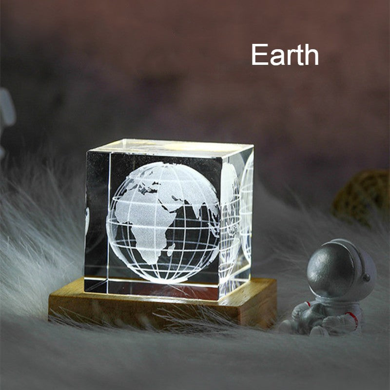 Celestara 3D Galaxy Kristallwürfel | Wiederaufladbare LED-Lichtbasis Inklusive | Bezaubernde Wohnkultur & Geschenkidee