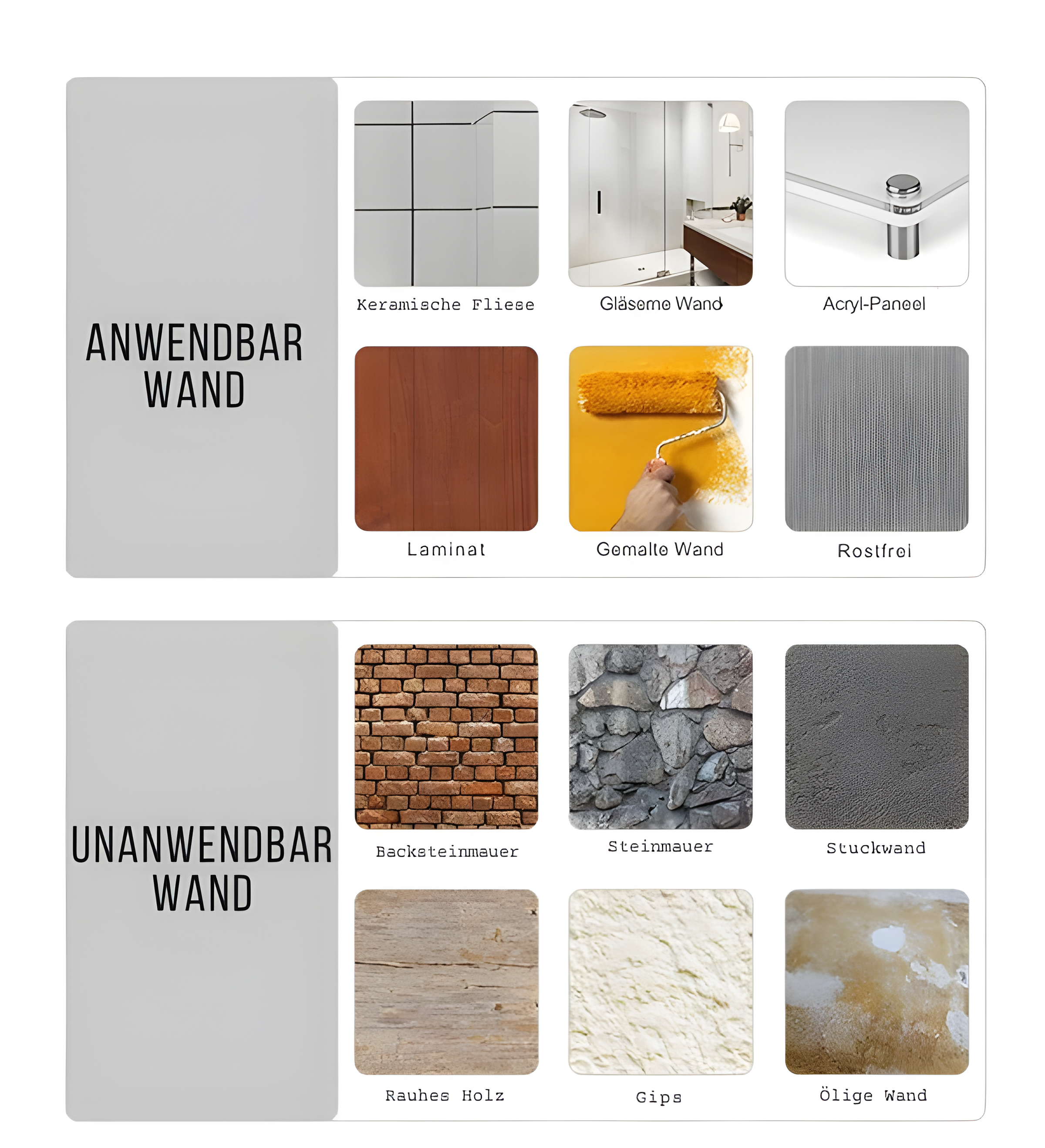 WallMagic 3D Tiles | Selbstklebende Wandfliesen | Modern & Feuchtigkeitsbeständig | Für Bad & Küche
