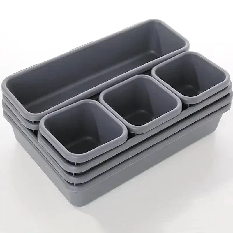 Organixo Schubladen-Organizer Set | 8-teilig | Modular & Stapelbar | BPA-frei