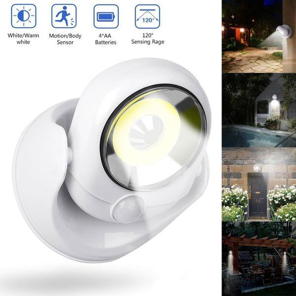 BrightGuard | LED Sicherheitslampe mit Bewegungsmelder | Kabellos & Wetterfest | 450 Lumen