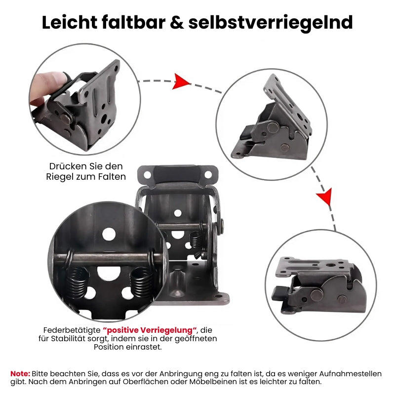 1+1 GRATIS | FixAngle - Selbstverriegelnde 90° Klappscharniere [Letzter Tag Rabatt]