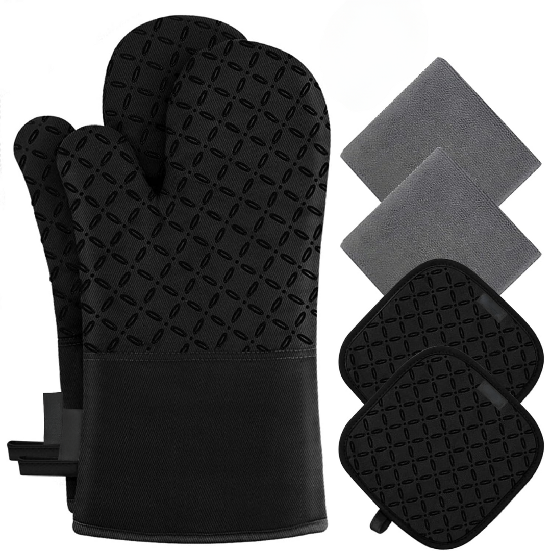 GripTiva HeatSet | Silikon-Ofenhandschuhe 6-teilig | Hitzebeständig bis 260 °C