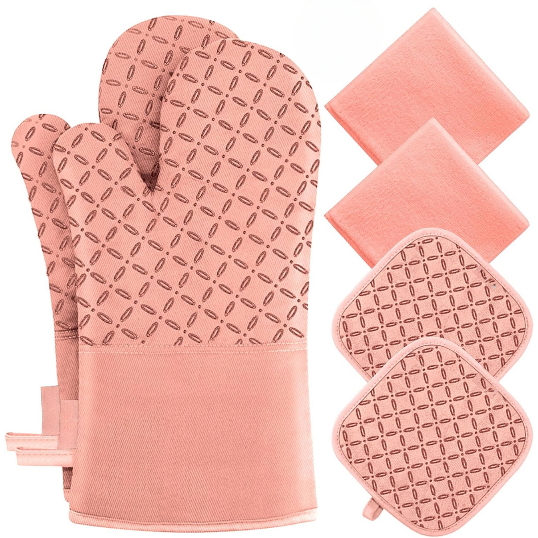 GripTiva HeatSet | Silikon-Ofenhandschuhe 6-teilig | Hitzebeständig bis 260 °C