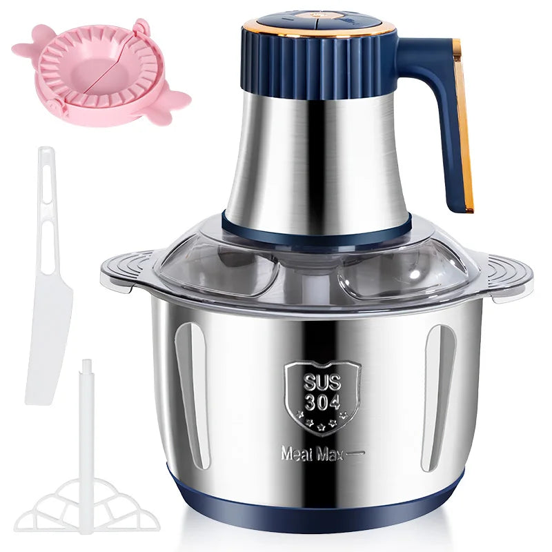 Chefino Mixer | 500W Leistung | 6 Edelstahlklingen | 5 Stufen | 5L Edelstahl