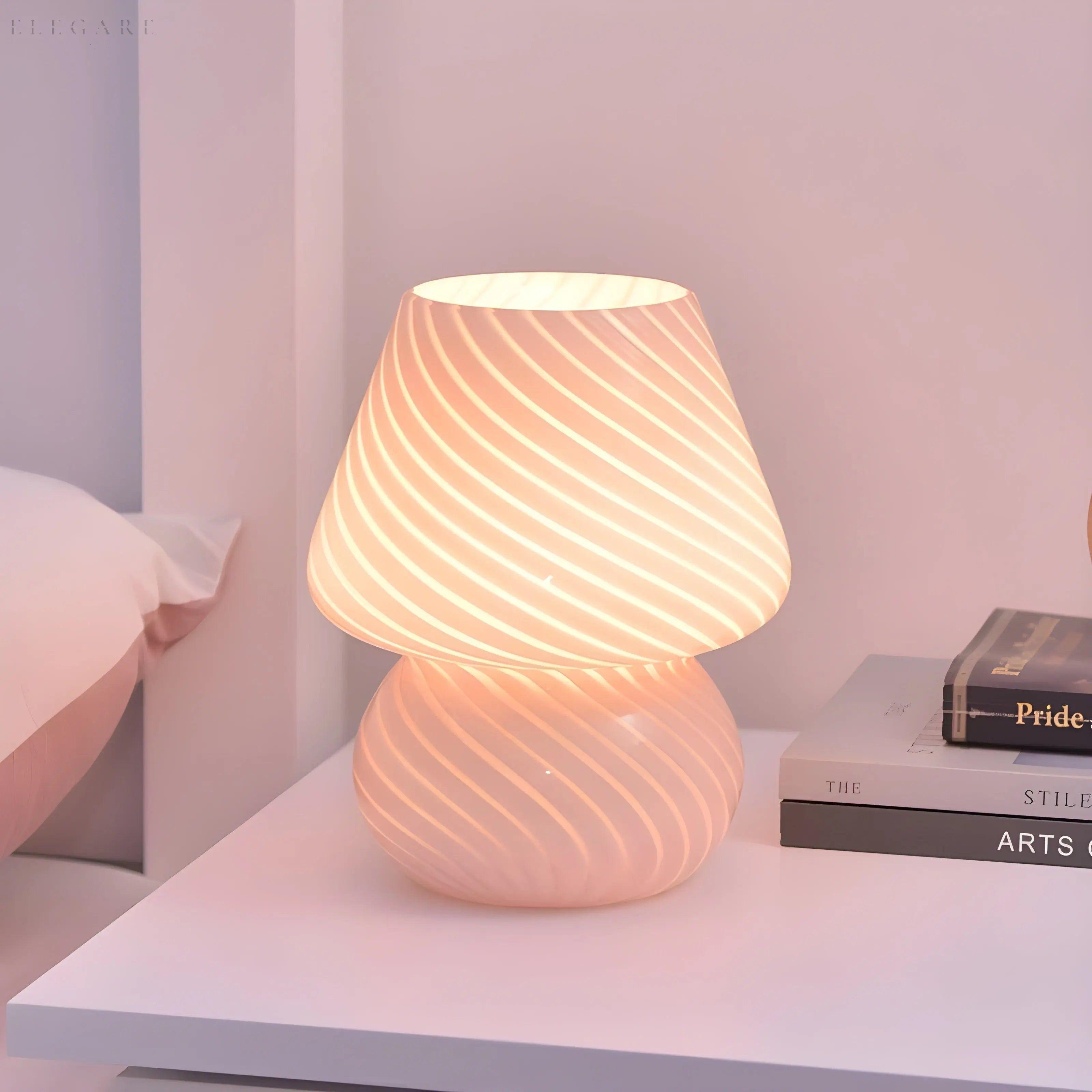 VeraGlow LED Tischlampe | Retro Pilzdesign mit Dimmbarem Licht | 5 Farben & Energieeffizient