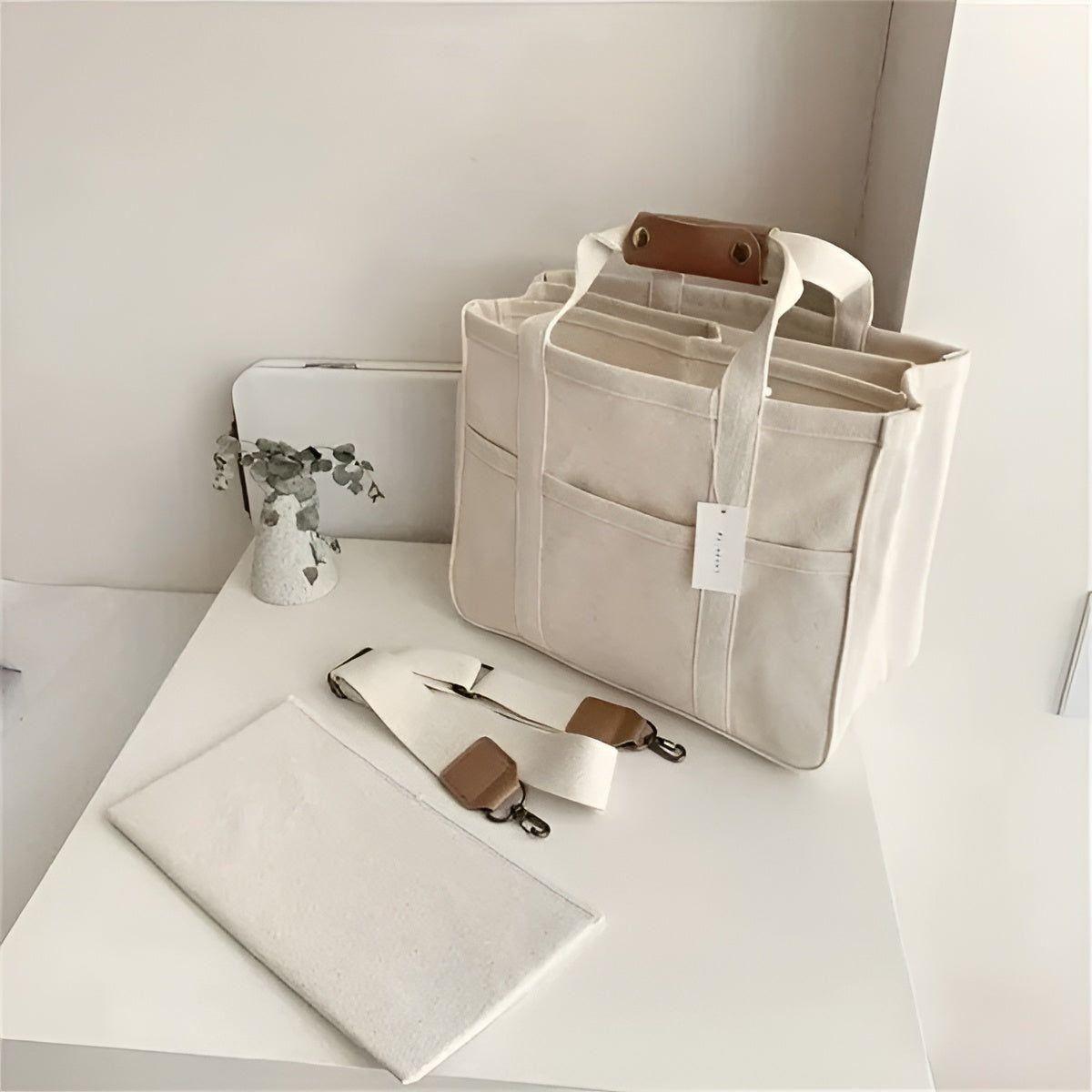 EcoCarry Canvas Tote Bag | Leicht & Robust | Vielseitig & Geräumig | In Beige oder Schwarz