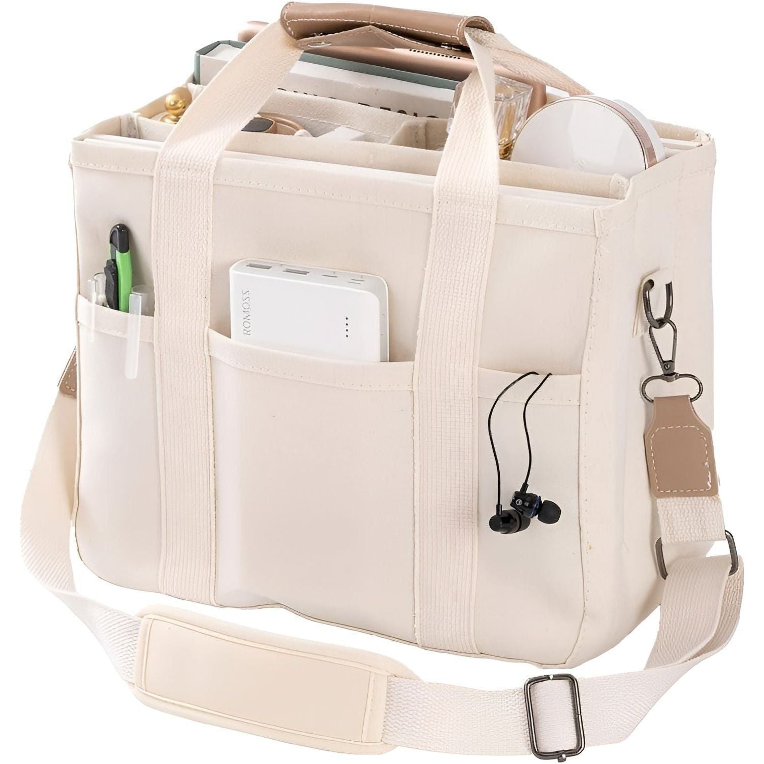 EcoCarry Canvas Tote Bag | Leicht & Robust | Vielseitig & Geräumig | In Beige oder Schwarz
