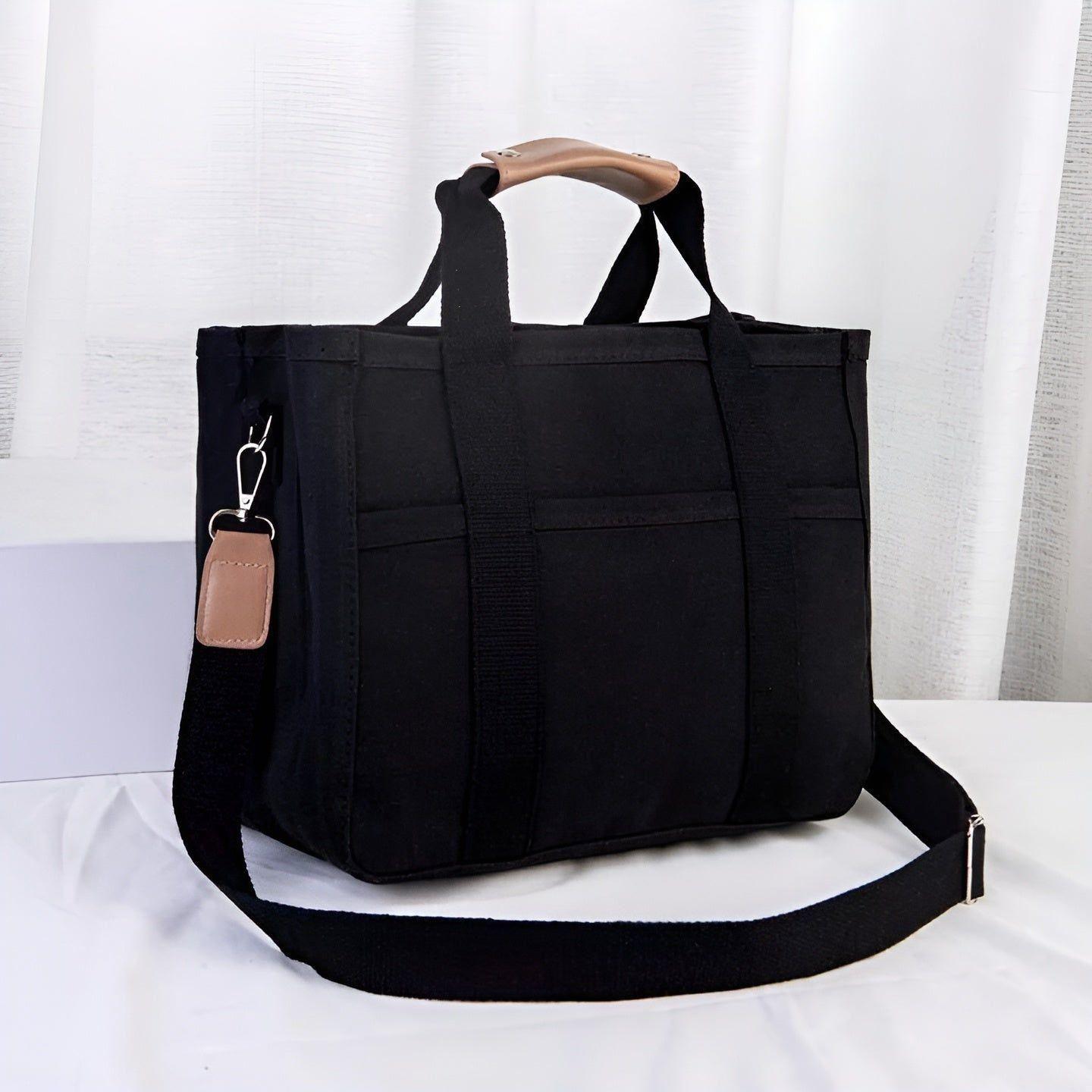 EcoCarry Canvas Tote Bag | Leicht & Robust | Vielseitig & Geräumig | In Beige oder Schwarz