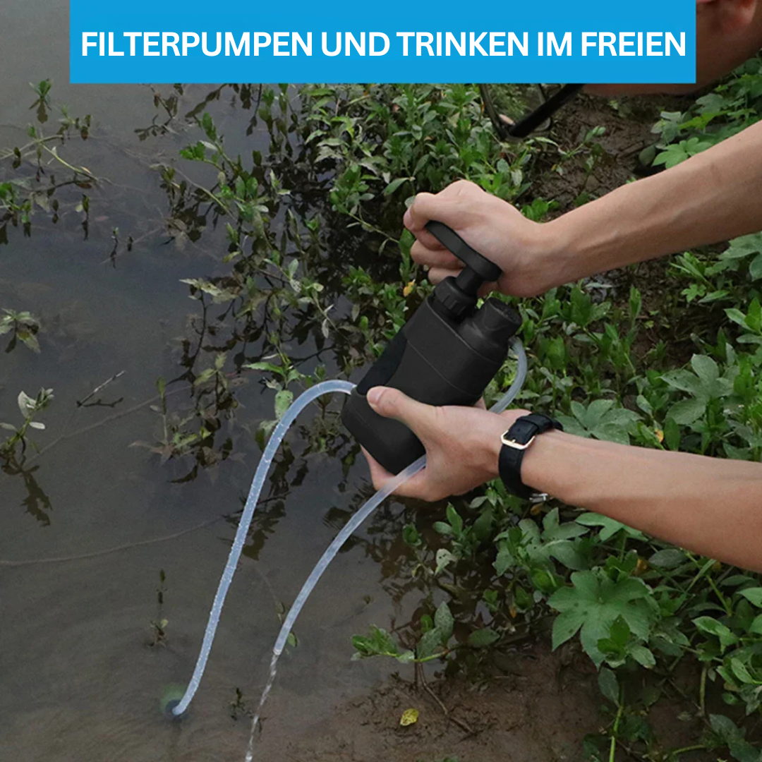 AquaTrail Pro | Outdoor Wasserfilter | 99,99 % Bakterienfrei | 5000 L Kapazität