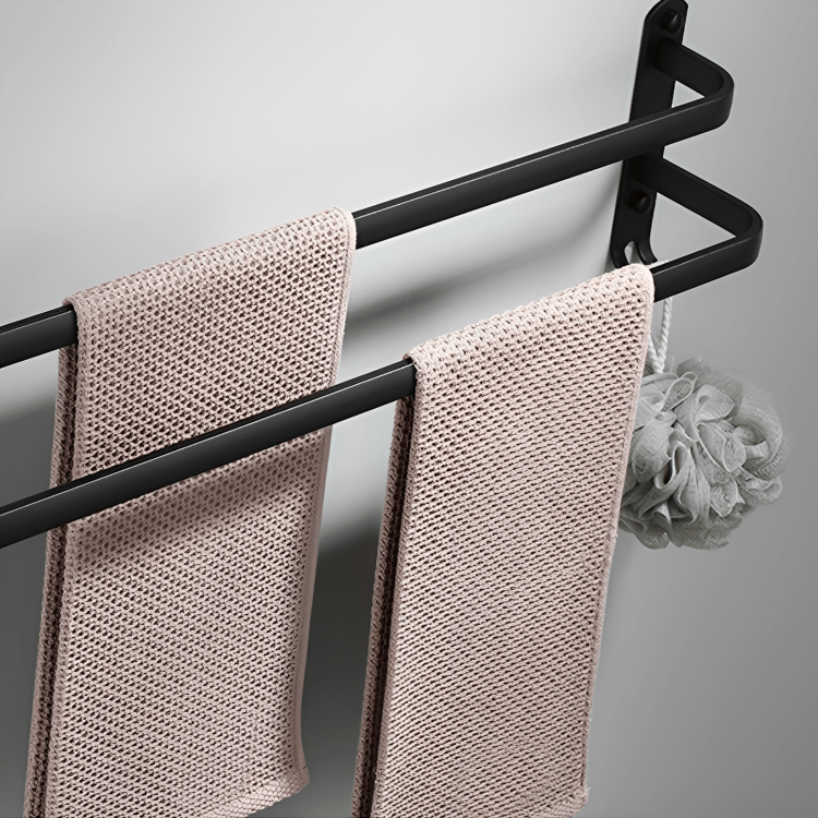 AquaMount Pro Wand-Handtuchhalter | Kompaktes Design mit 3 Stangen | Rostfrei & Langlebig | Für Badezimmer & Küche