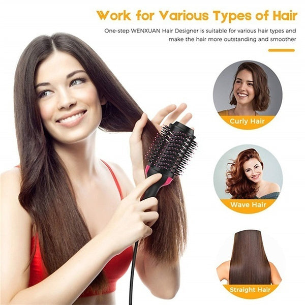 StylePro | 3-in-1 Heißluftbürste | Trocknen, Glätten & Volumen | Ionen-Technologie gegen Frizz