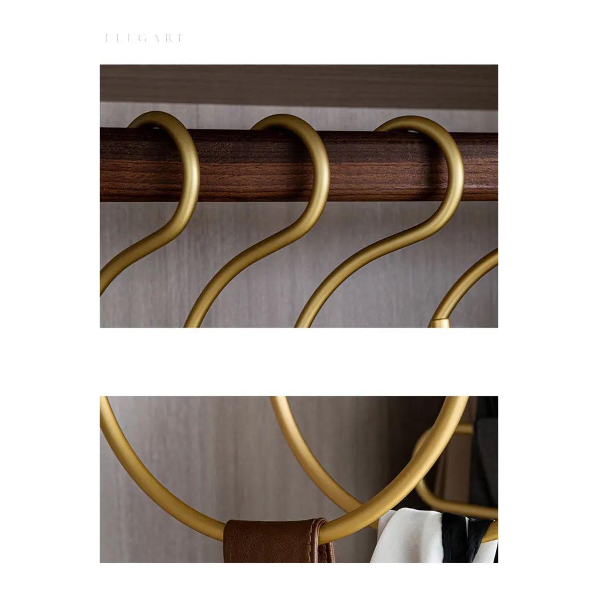 Elegaré S-Form Kleiderbügel Set | Faltenfreie Kleidung | Platzsparend & Langlebig | Mattgold oder Silber