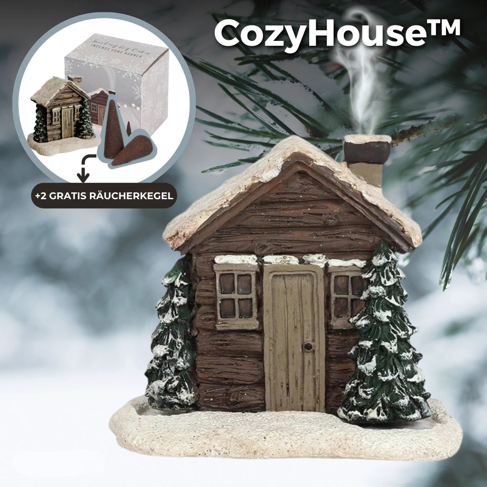 CozyHouse™ - Blockhaus Räuchergefäß + 2 GRATIS Räucherkegeln [Letzter Tag Rabatt]