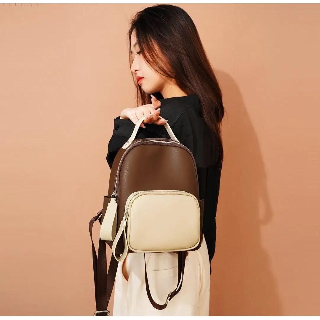 Elysara Damen Rucksack | Handgefertigt aus Veganleder | Elegantes Design & Vielseitig | In 4 Farben