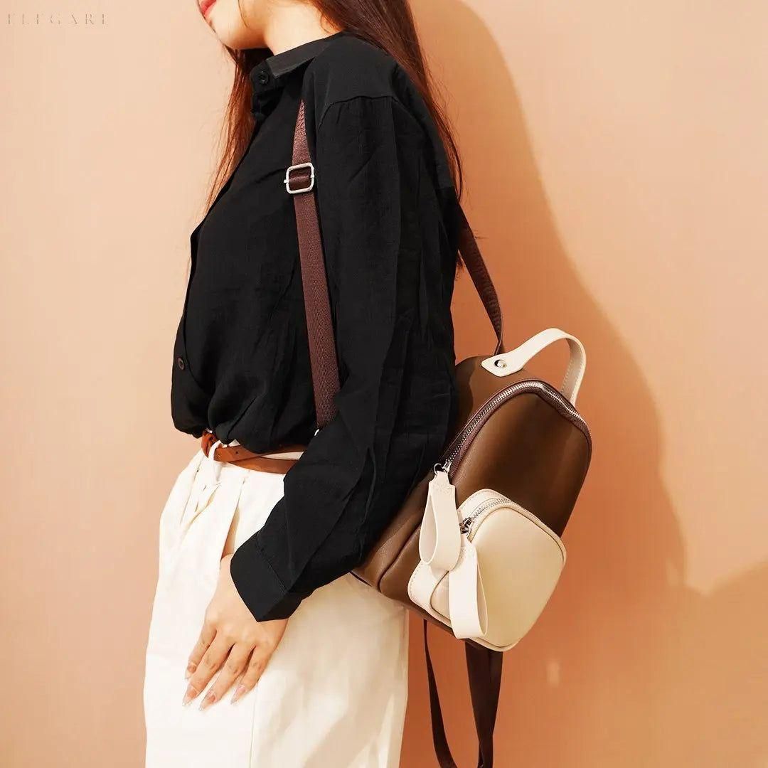 Elysara Damen Rucksack | Handgefertigt aus Veganleder | Elegantes Design & Vielseitig | In 4 Farben