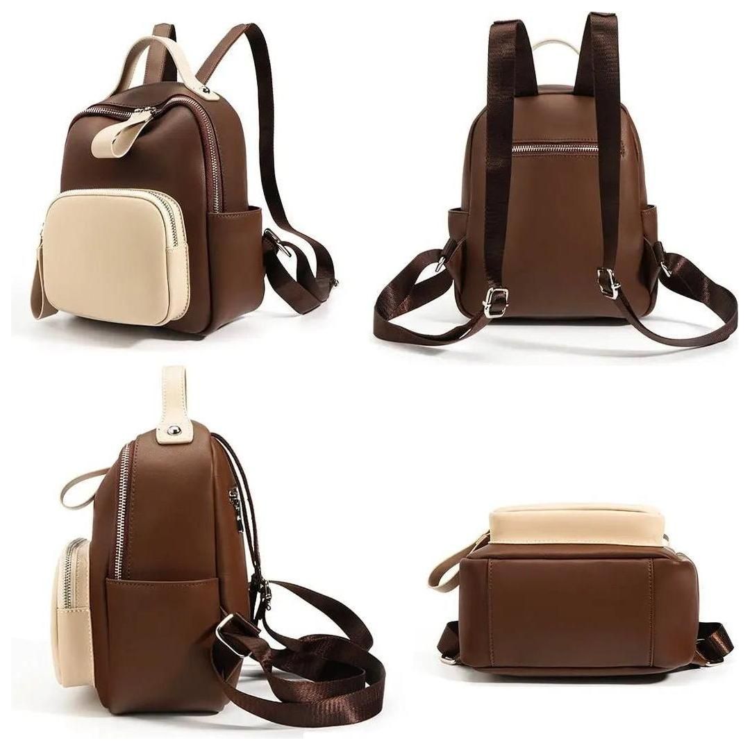Elysara Damen Rucksack | Handgefertigt aus Veganleder | Elegantes Design & Vielseitig | In 4 Farben