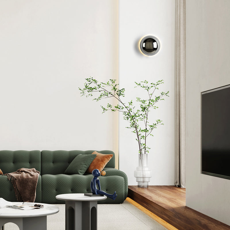 Vintora WallGlow | Rustikale Wandlampe Aus Glas & Eisen | Bauhaus-inspiriertes Design | Für Wohnzimmer & Flur | LED-Kompatibel