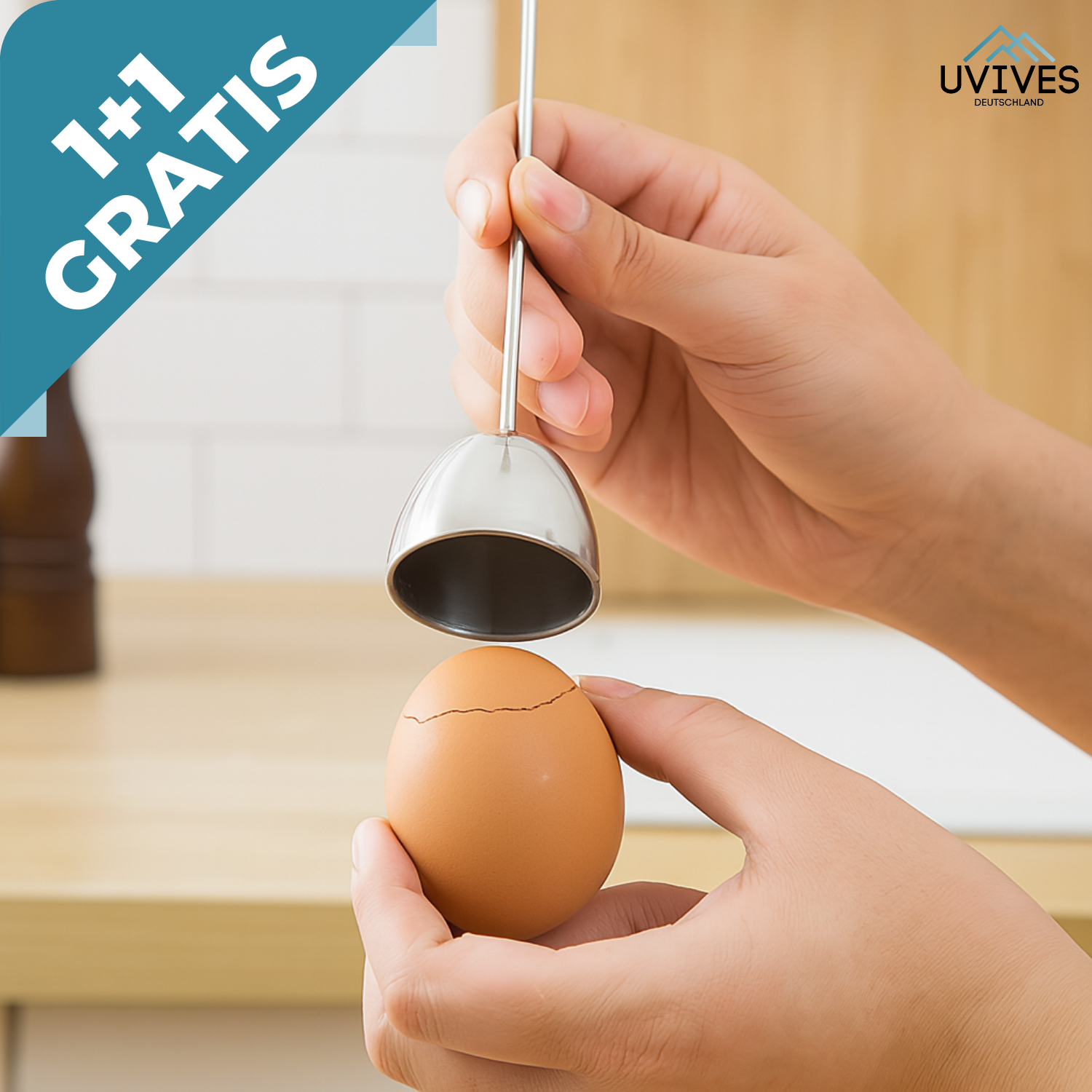 1+1 GRATIS | EggCrack Pro™ – Perfekte Eieröffnung in einem Zug