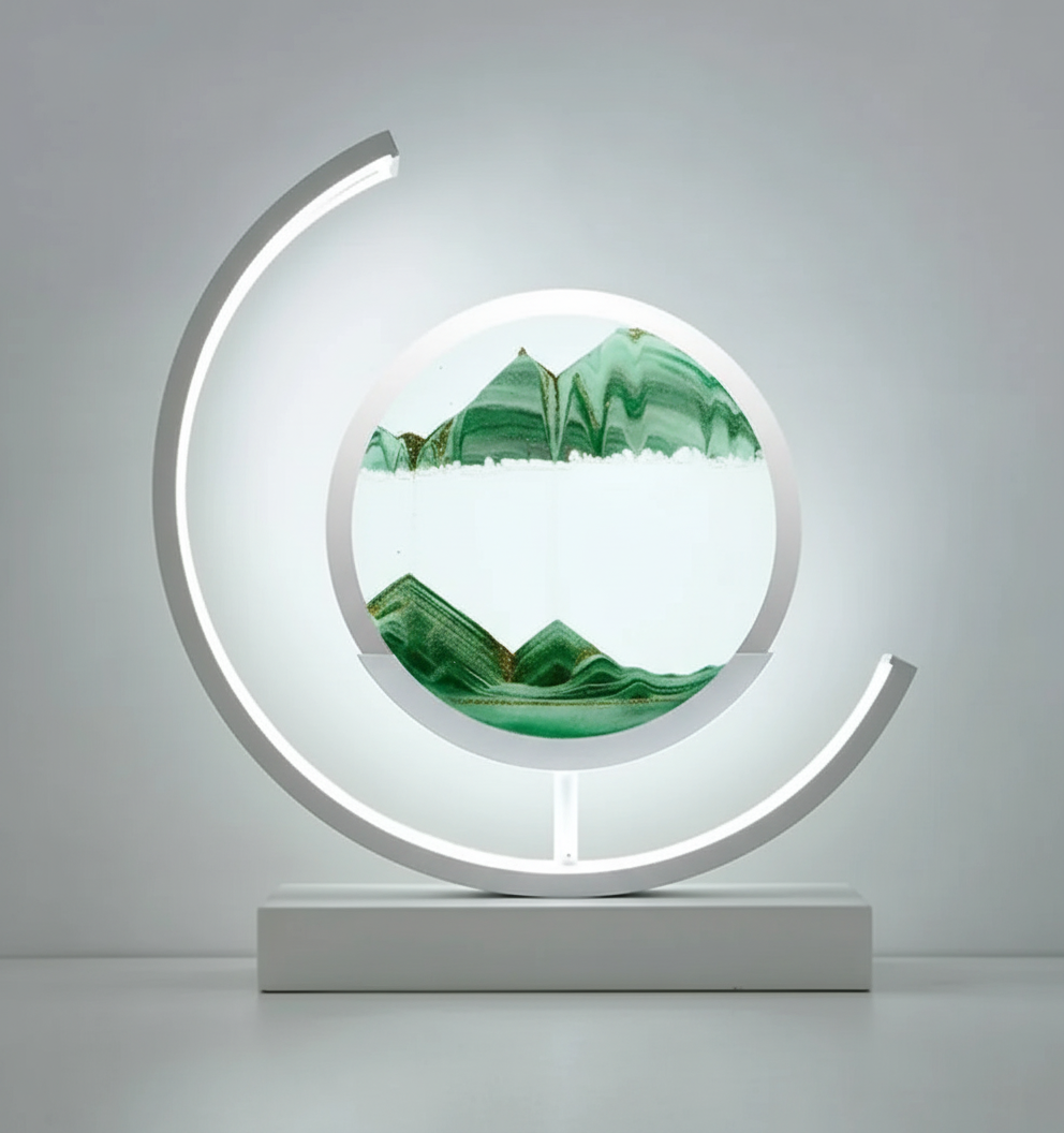 SerenityLamp Tischlampe | Handgefertigt | Beruhigender Wüstenstil | Sanfte, Friedliche Beleuchtung