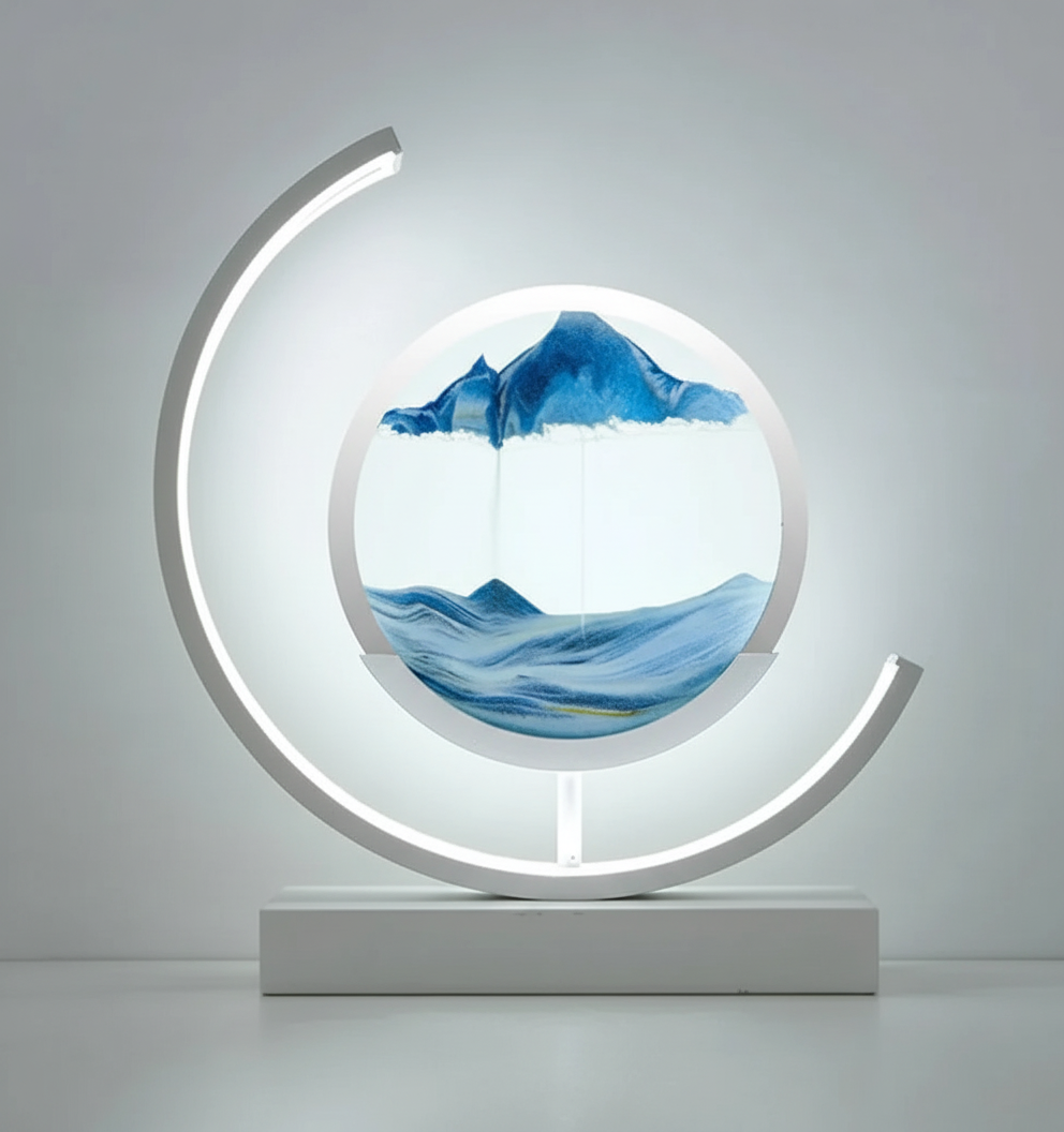 SerenityLamp Tischlampe | Handgefertigt | Beruhigender Wüstenstil | Sanfte, Friedliche Beleuchtung