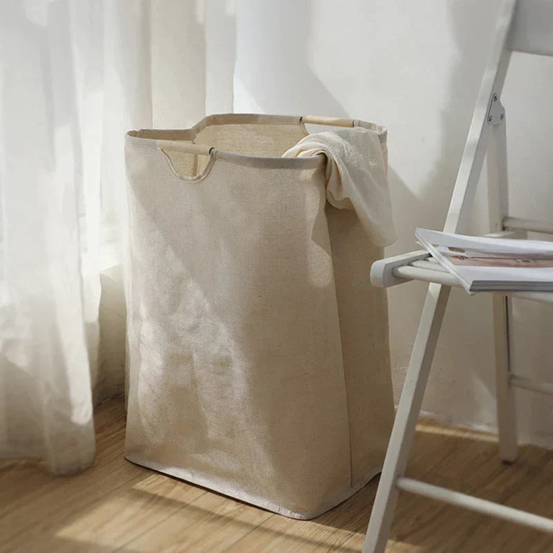 EcoZen Faltkorb | Minimalistisches Design | Faltbar & Umweltfreundlich | Baumwoll-Leinen