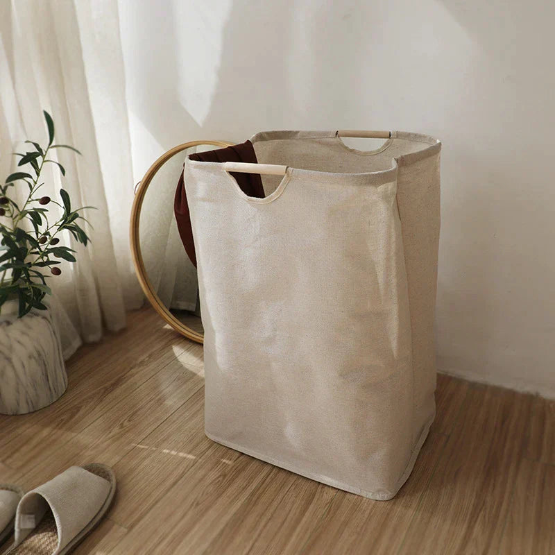 EcoZen Faltkorb | Minimalistisches Design | Faltbar & Umweltfreundlich | Baumwoll-Leinen