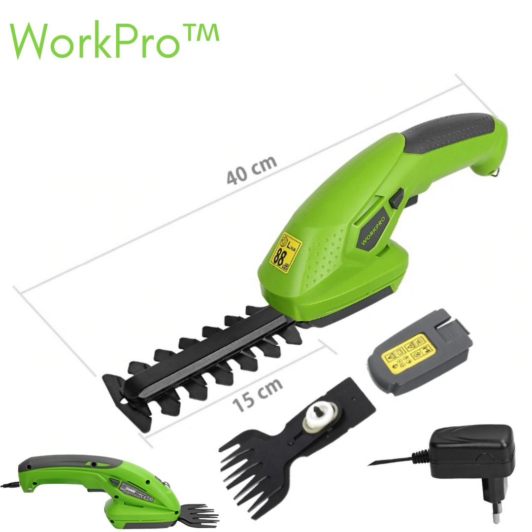 EcoTrim Pro | Akku-Strauch- und Grasschere | Leicht & Einhändig | Ideal für Gartenpflege & Präzises Schneiden