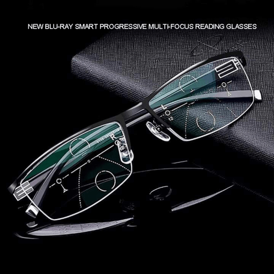 VisionFlex Gleitsichtbrille | Intelligente Anpassung | Blaufilter & UV-Schutz
