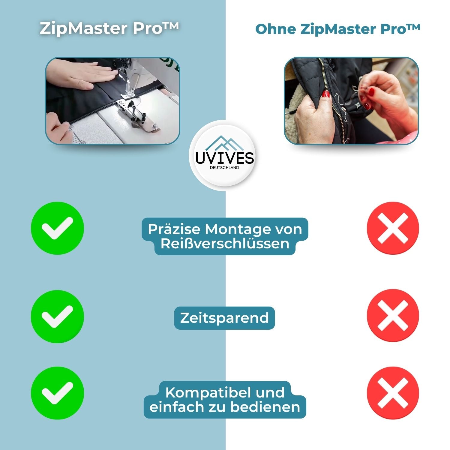 ZipMaster Pro – Zipper einnähen ohne Stress