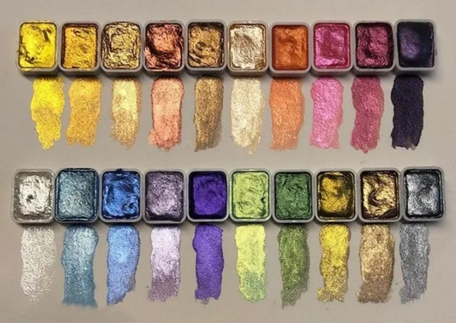 50% RABATT | PearlScent - NEW EDITION - Pulver Mineral Perlpigment Kunst Aquarell [Letzter Tag Rabatt]