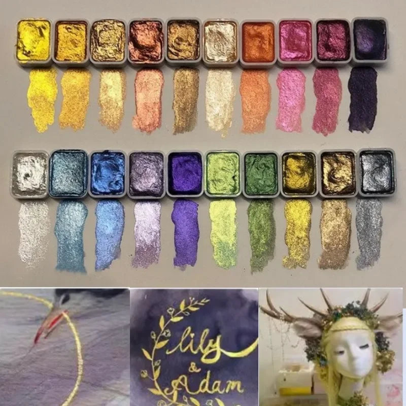 50% RABATT | PearlScent - NEW EDITION - Pulver Mineral Perlpigment Kunst Aquarell [Letzter Tag Rabatt]