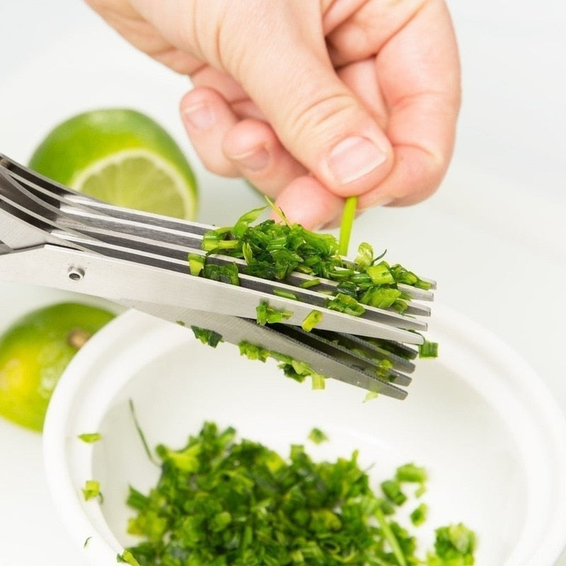 1+1 GRATIS | X-Cut - 5 Klingen Küche Salatschere [Letzter Tag Rabatt]