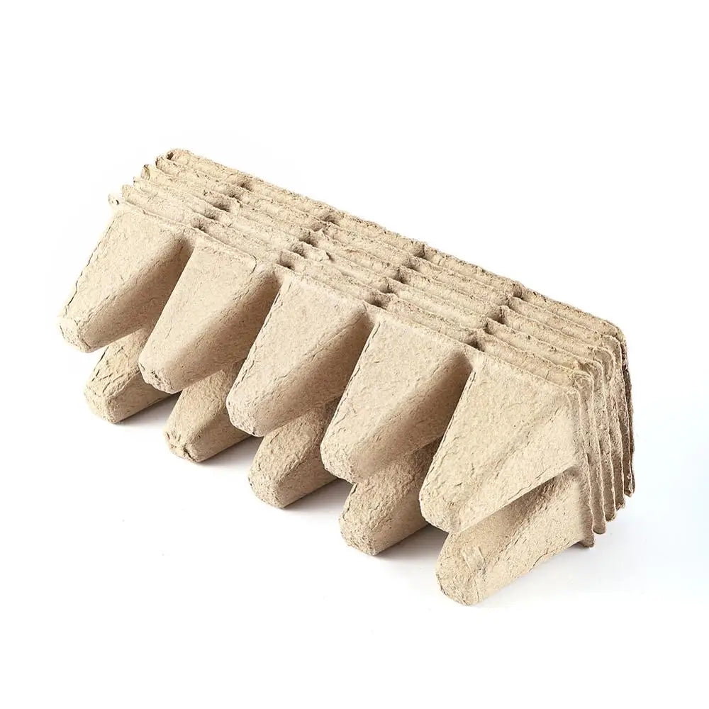 Growveda Anzuchtplatten | 10 Zellen | Biologisch Abbaubar | Für Gemüse, Kräuter & Blumen