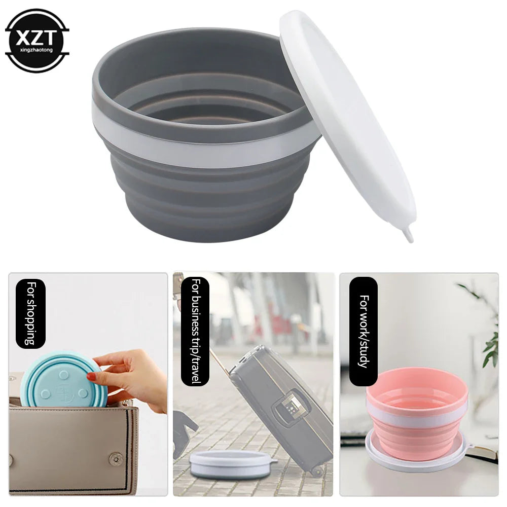 FlexiBowl | Faltbare Silikonschüssel | Mit Deckel & Platzsparend | Für Reisen Camping