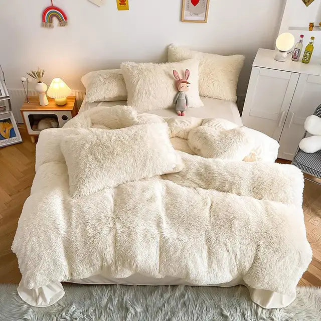 50% RABATT | SoftCloud - Bettbezug + 2Pcs Kissenbezüge Flauschige Bettwäsche Set [Letzter Tag Rabatt]