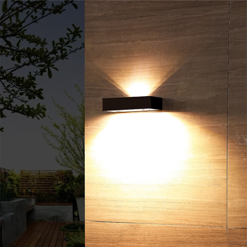 Veluna Beam Außenleuchte | Up-&-Down LED | Solarbetrieben & Wetterfest | Automatischer Sensor | Modernes Design