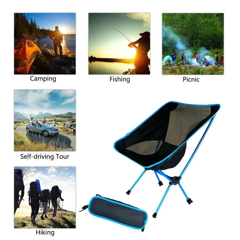 Camporo Outdoor-Set | Faltstuhl & Stranddecke | Ultraleicht & Kompakt | Für Reisen & Natur