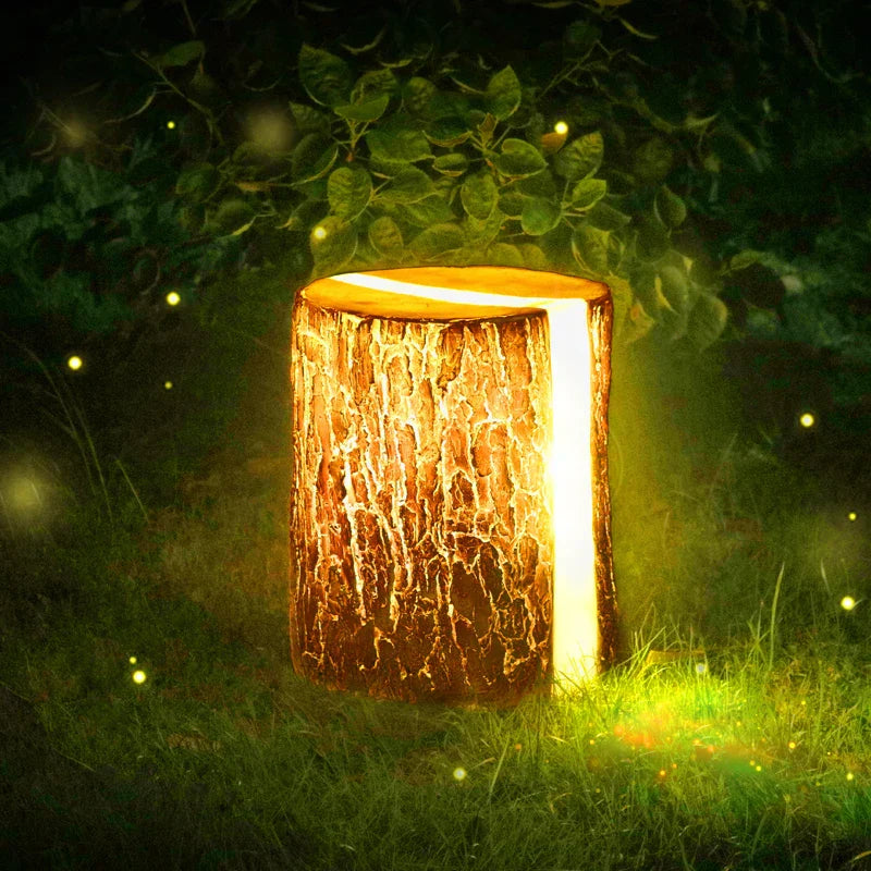EcoTrunk | LED-Leuchte in Baumstumpf-Optik | Langlebig, energiesparend & wählbare Lichtfarben | Garten, Terrasse & Einfahrten